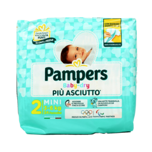 PAMPERS PANNOLINI BABY 2 DRY MINI 3-6 KG 24 PZ