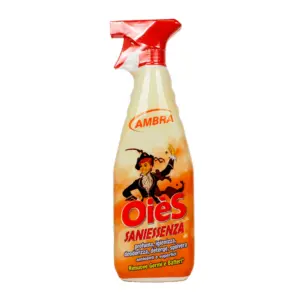 OIES SANIESSENZA AMBRA PROFUMA AMBIENTE, DESODORIZZA, DETERGE, SPOLVERA, TRIGGER 750 ML
