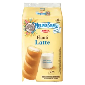 Barilla Mulino Bianco Flauti al Latte - 280g (Confezione da 8 merendine)