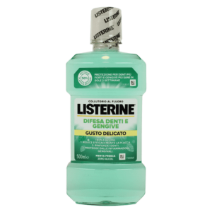 LISTERINE COLLUTORIO DIFESA DENTIEGENGIVE GUSTO DELICATO MENTA DELICATA ZERO ALCOL 500 ML