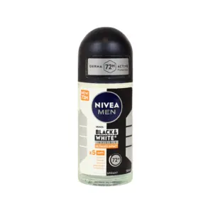NIVEA FOR MEN DEODORANTE ROLL-ON INVISIBLE BLACK & WHITE ULTIMATE IMPACT 5IN1 50 ML