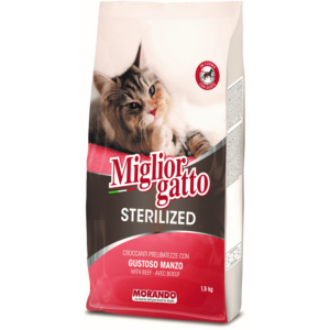 Migliorgatto Sterilized Croccantini Gusto Manzo - 1,5 kg (1500 g)