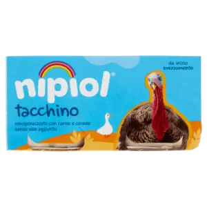 NIPIOL TACCHINO OMOGENEIZZATO CON CARNE E CEREALE 2 X 80 G