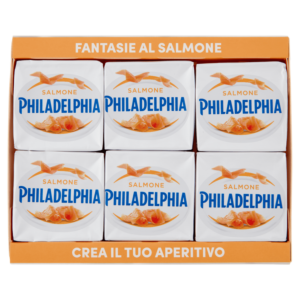 PHILADELPHIA FORMAGGIO FRESCO SPALMABILE AL SALMONE AFFUMICATO - 6 X 25G