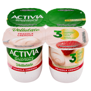 ACTIVIA YOGURT CON PROBIOTICO BIFIDUS, VELLUTATO ALLA FRAGOLA, 4X125G