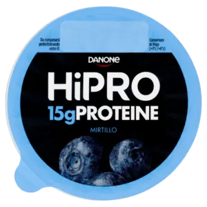 HIPRO YOGURT MAGRO, 15G PROTEINE, SENZA GRASSI, MIRTILLO, EDIZIONE GIRO D'ITALIA, 160 G