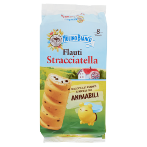 MULINO BIANCO FLAUTI STRACCIATELLA MERENDA CON 100% LATTE FRESCO ITALIANO 8 PEZZI 280G