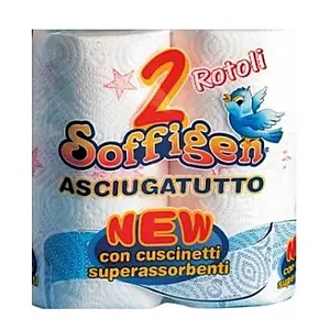ASCIUGATUTTO 2 ROTOLI MAXI SOFFIGEN PURA CELL