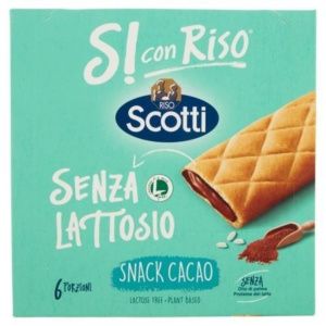 RISO SCOTTI SI CON RISO SENZA LATTOSIO SNACK CACAO 6 X 25 G