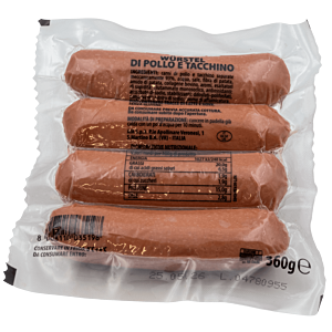 WURSTEL GRILL DI POLLO E TACCHINO 360G