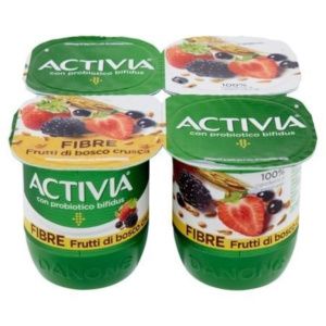 ACTIVIA FIBRE FRUTTI DI BOSCO E CRUSCA 4 X 125 G