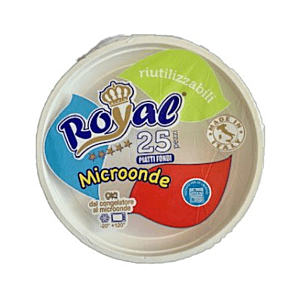 ROYAL RIUTILIZZABILE PIATTO FONDO X25PZ.