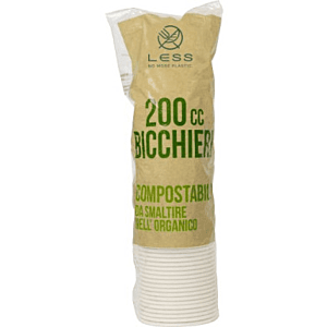 BIO LESS BICCHIERI COMPOSTABILI PZ 50