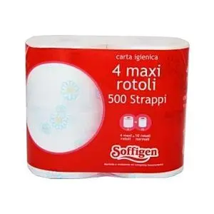 SOFFIGEN CARTA IGIENICA X4 2 VELI DECORATA GOFFRATA