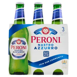 Birra Nastro Azzurro -  3 bottiglie (3 x 33 cl)