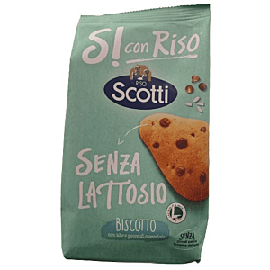 Riso Scotti Si con Riso Senza Lattosio Biscotto con Riso e Gocce di Cioccolato - 350g