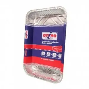 OTTIMO VASCHETTE ALLUMINIO 6 PORZIONI SENZA COPERCHIO 2PZ