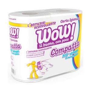CARTA IGIENICA WOW! COMPATTA 4 ROTOLI 2 VELI