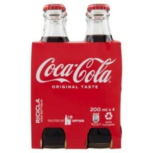COCA-COLA ORIGINAL TASTE VETRO 4 X 200 ML