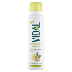 DEODORANTE VIDAL FRESCHEZZA INTENSA BERGAMOTTO E ZENZERO 150ML