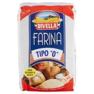 DIVELLA FARINA DI GRANO TENERO TIPO 0 KG.1