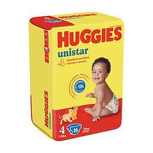 HUGGIES UNISTAR PANNOLINI 4 7-18 KG 17 PZ