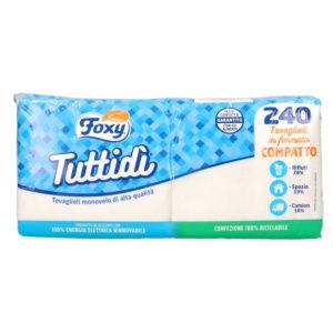FOXY TUTTIDÌ MAXI 240 TOVAGLIOLI MONOVELO 33X33 BIANCO NATURALE
