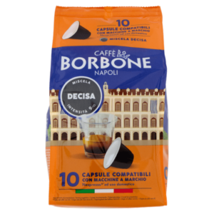 Caffè Borbone Miscela Decisa Capsule Compatibili Nespresso - 50 g (Confezione da 10 capsule da 5 g ciascuna).
