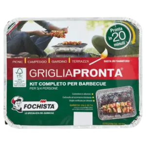 Fochista Grigliapronta Kit Completo per Barbecue
