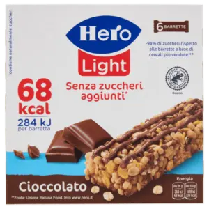 Hero Light Barrette Cioccolato 6 x 20 g