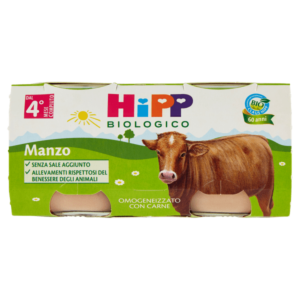 HiPP Biologico Manzo Omogeneizzato con Carne 2 x 80 g