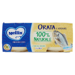 Mellin Orata e Verdure 100% Naturale Omogeneizzato -2 x 80 g (160 g complessivi)