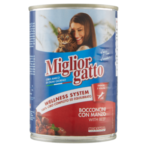 MIGLIOR GATTO BOCCONCINI CON MANZO 405G
