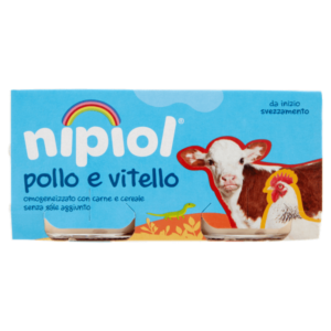 Nipiol Omogeneizzato con Pollo, Vitello e Cereale - 2 x 80 g