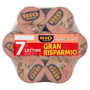 Rio Mare Tonno all'Olio di Oliva - 455g (Confezione multipack da 7 lattine da 65g ciascuna)