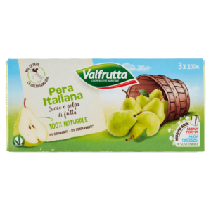 Valfrutta Pera Italiana Succo e polpa di frutta - 3 x 200 ml (600 ml totali)