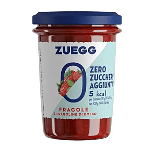 Zuegg Confettura Zero Zuccheri Aggiunti Fragole e Fragoline di Bosco - 220g