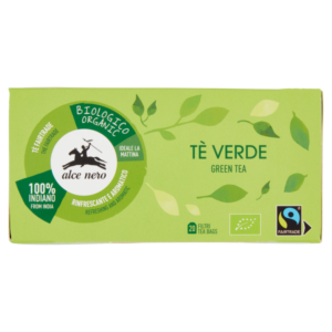 TÈ VERDE BIOLOGICO ALCE NERO 20 FILTRI 35 G 100% INDIANO FROM INDIA