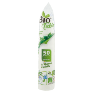 BICCHIERI CAFFÈ BIO TABLE NATURAL 80 CC 50 PZ BIODEGRADABILI COMPOSTABILI