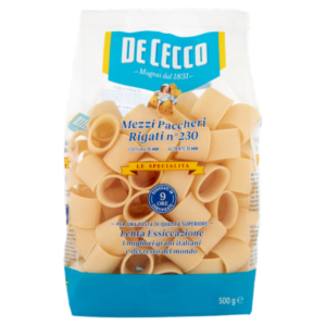 DE CECCO MEZZI PACCHERI RIGATI N° 230 500 GR.