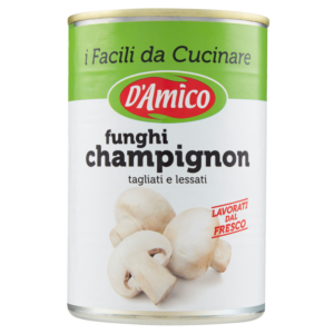 D'AMICO I FACILI DA CUCINARE FUNGHI CHAMPIGNON TAGLIATI E LESSATI 400 G
