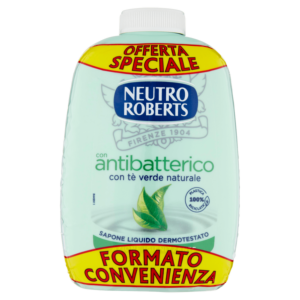 NEUTRO ROBERTS CON ANTIBATTERICO CON TÈ VERDE NATURALE SAPONE LIQUIDO RICARICA 2 X 200 ML