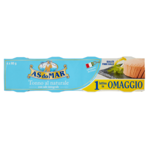 ASDOMAR TONNO AL NATURALE CON SALE INTEGRALE 4 X 80 G