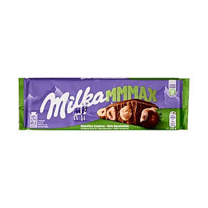 Milka Mmmax, maxi tavoletta di cioccolato al latte 100% alpino con nocciole intere - 250g