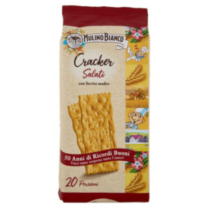 Barilla Mulino Bianco Cracker Salati con Granelli di Sale in Superficie (500g)
