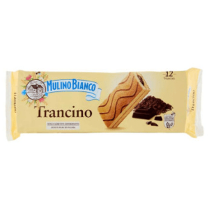 Mulino Bianco Trancino al Cacao Merenda di Pan di Spagna - 396 g (Confezione da 12 pezzi da 33 g ciascuno).