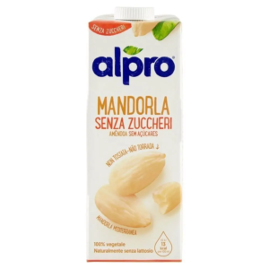 ALPRO MANDORLA SENZA ZUCCHERI, BEVANDA ALLA MANDORLA 100% VEGETALE CON VITAMINE B2, B12 E D, 1 L