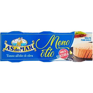 ASDOMAR - TONNO ALL’OLIO D’OLIVA (MENO OLIO) - 3 X 52 G