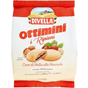 DIVELLA,OTTOMINI,OTTOMINI I RIPIENI - OTTIMINI I RIPIENI CUOR DI NOCCIOLA - 300 G - 10.58 OZ