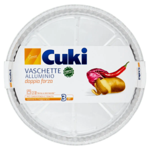CUKI CUOCE VASCHETTE ALLUMINIO DOPPIA FORZA 3 PZ